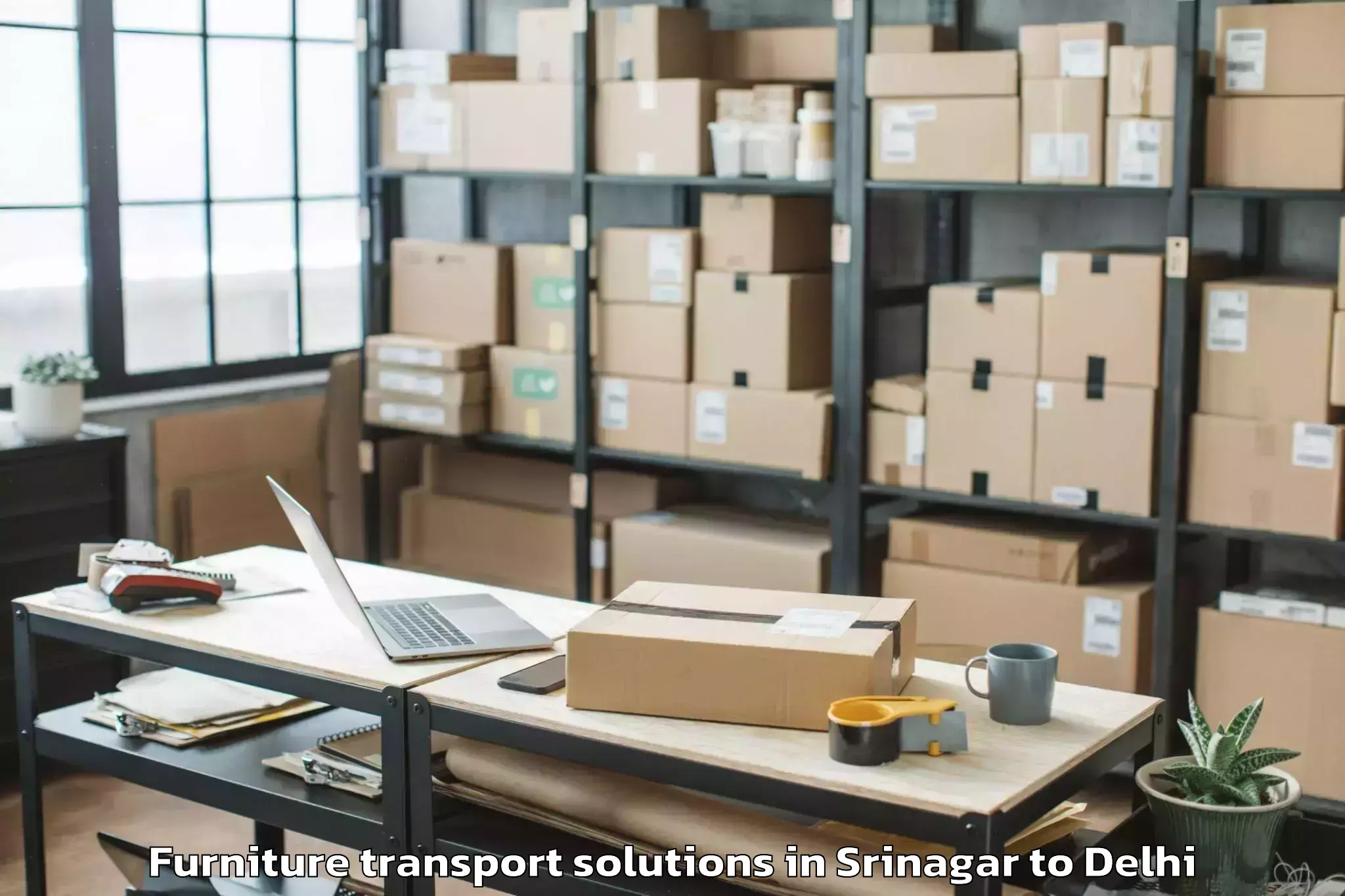 Reliable Srinagar to Patel Nagar Furniture Transport Solutions